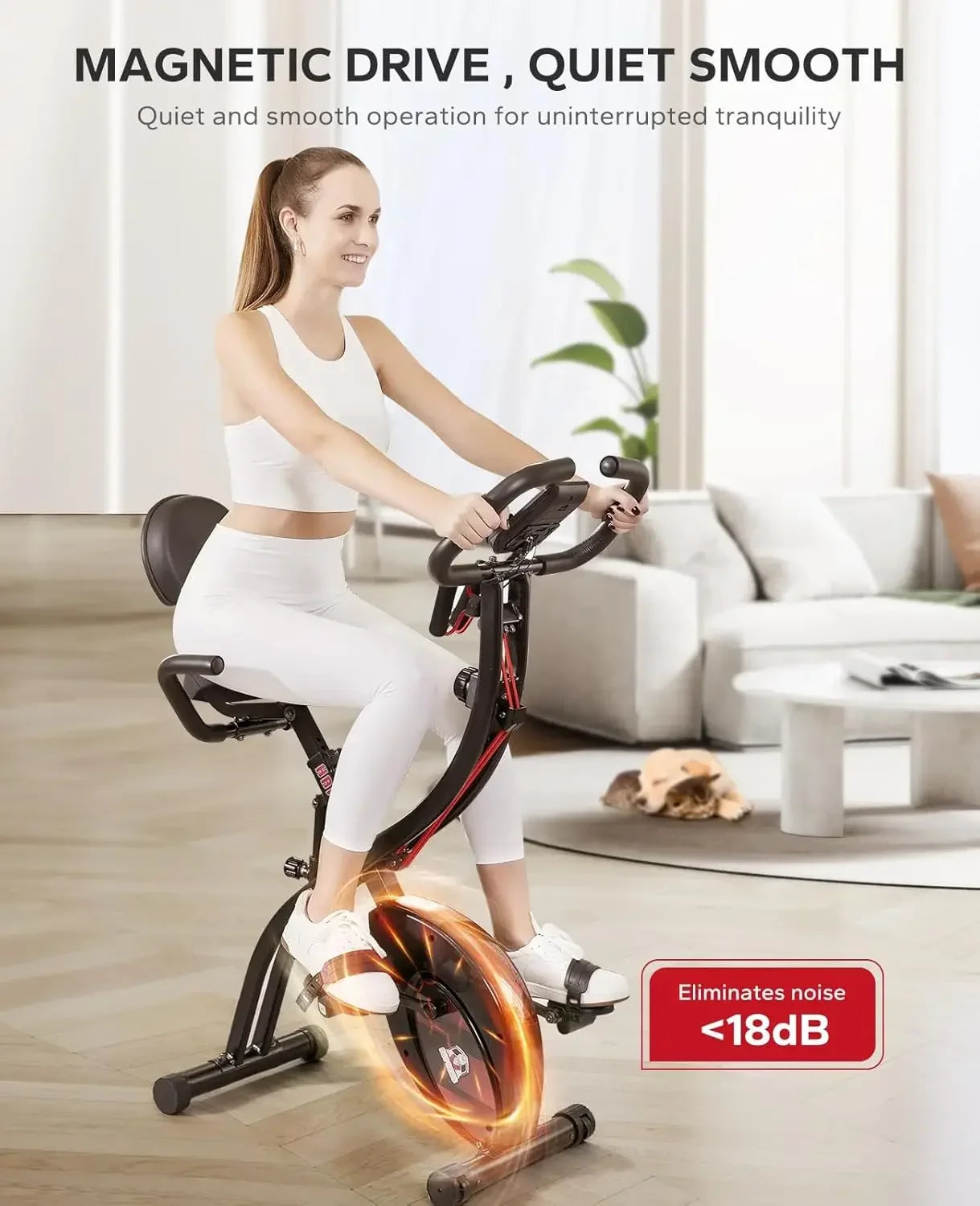 Magnetic Folding Exercise Bike