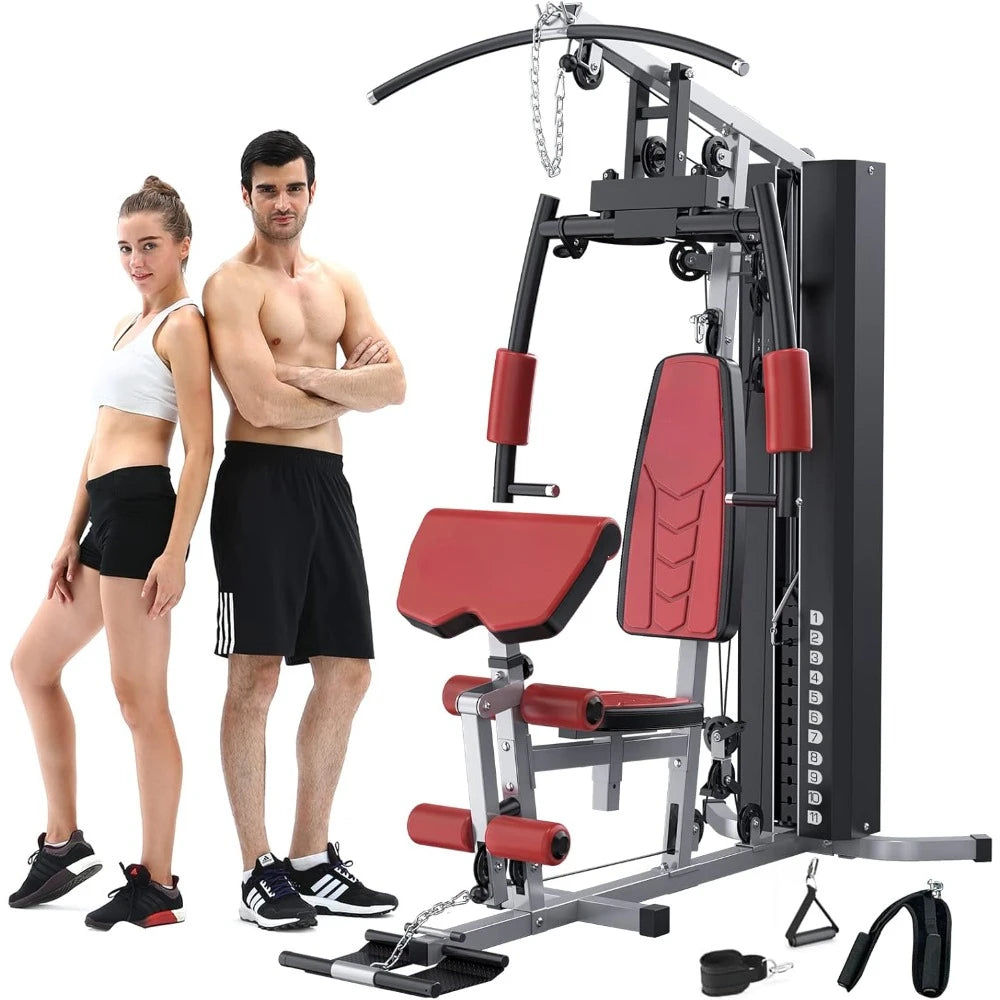 Multifunctional Home Gym Equipment Workout Station with Pulley System