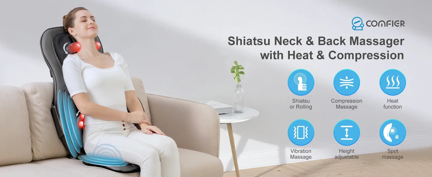 Shiatsu Neck Back Massager with Heat