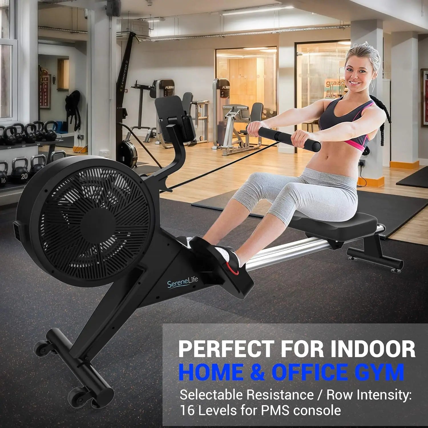 Smart Rowing Machine-Home Machine with Smartphone Fitness Monitoring App