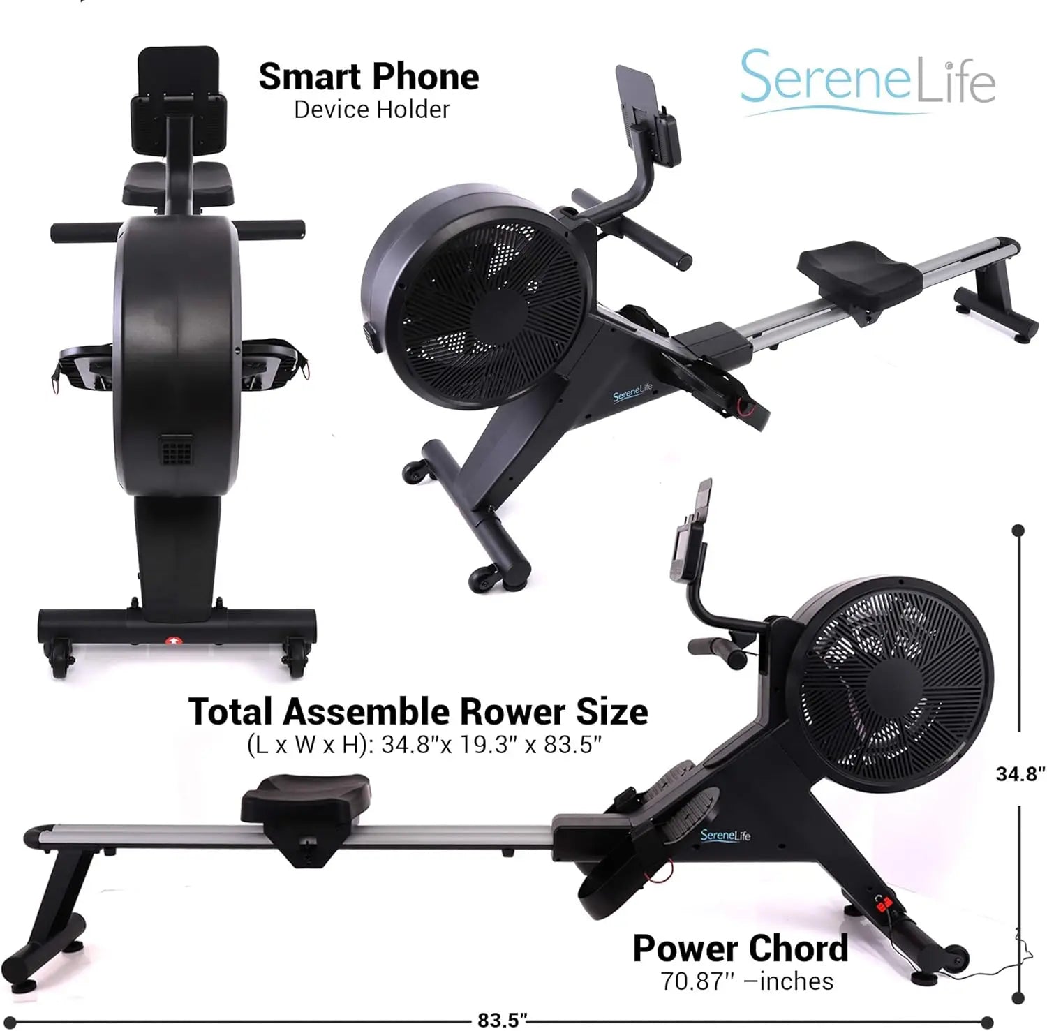 Smart Rowing Machine-Home Machine with Smartphone Fitness Monitoring App